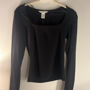 Black H&M scoop next fitted long sleeve